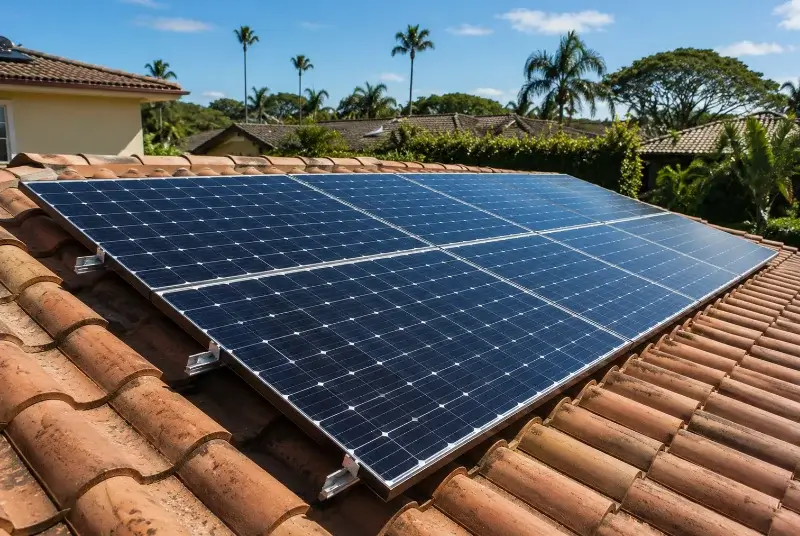 Installation de panneaux solaires à Sainte-Hélène